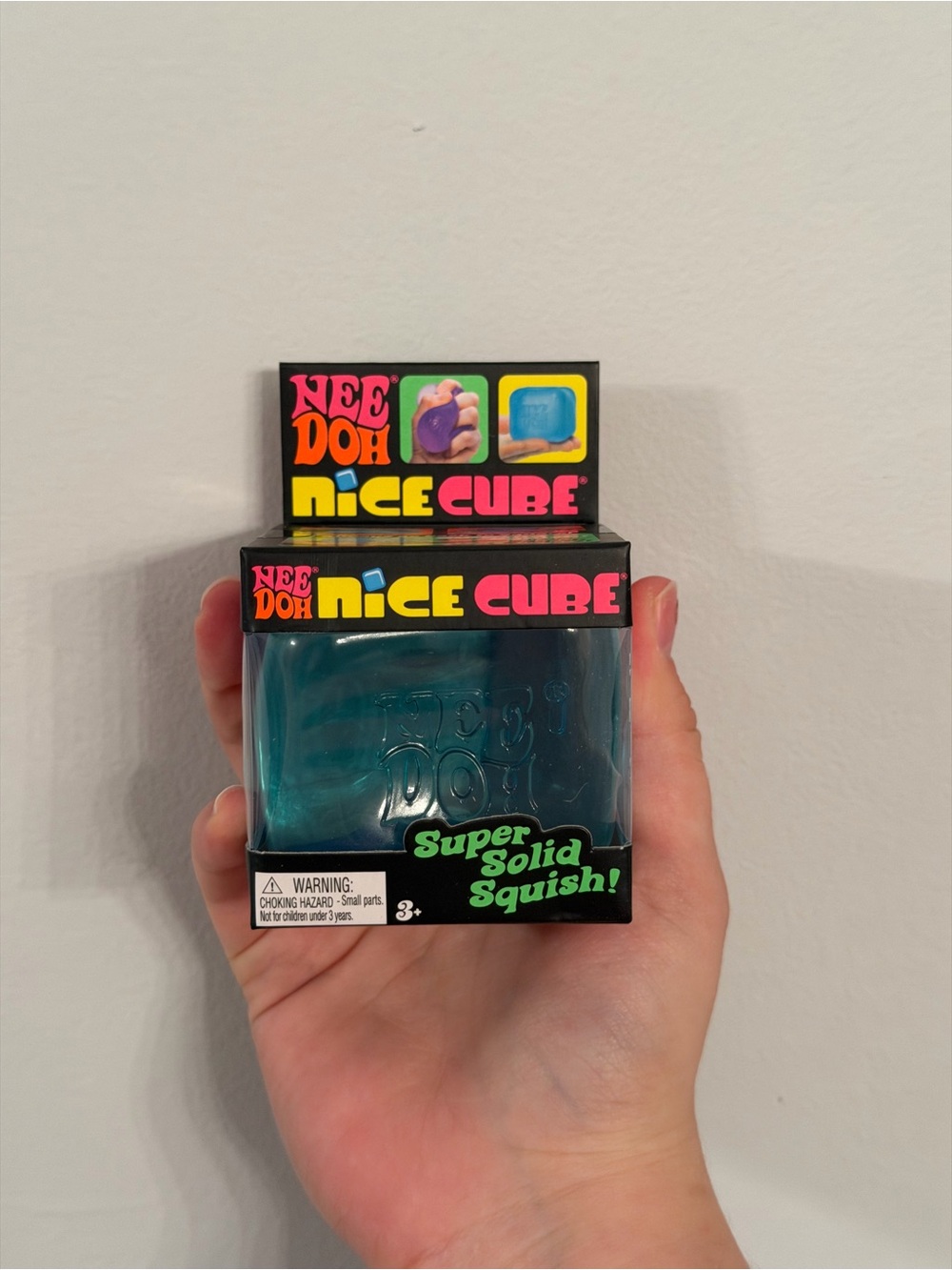 Nee Doh Nice Cube Super Solid Squish - Blue